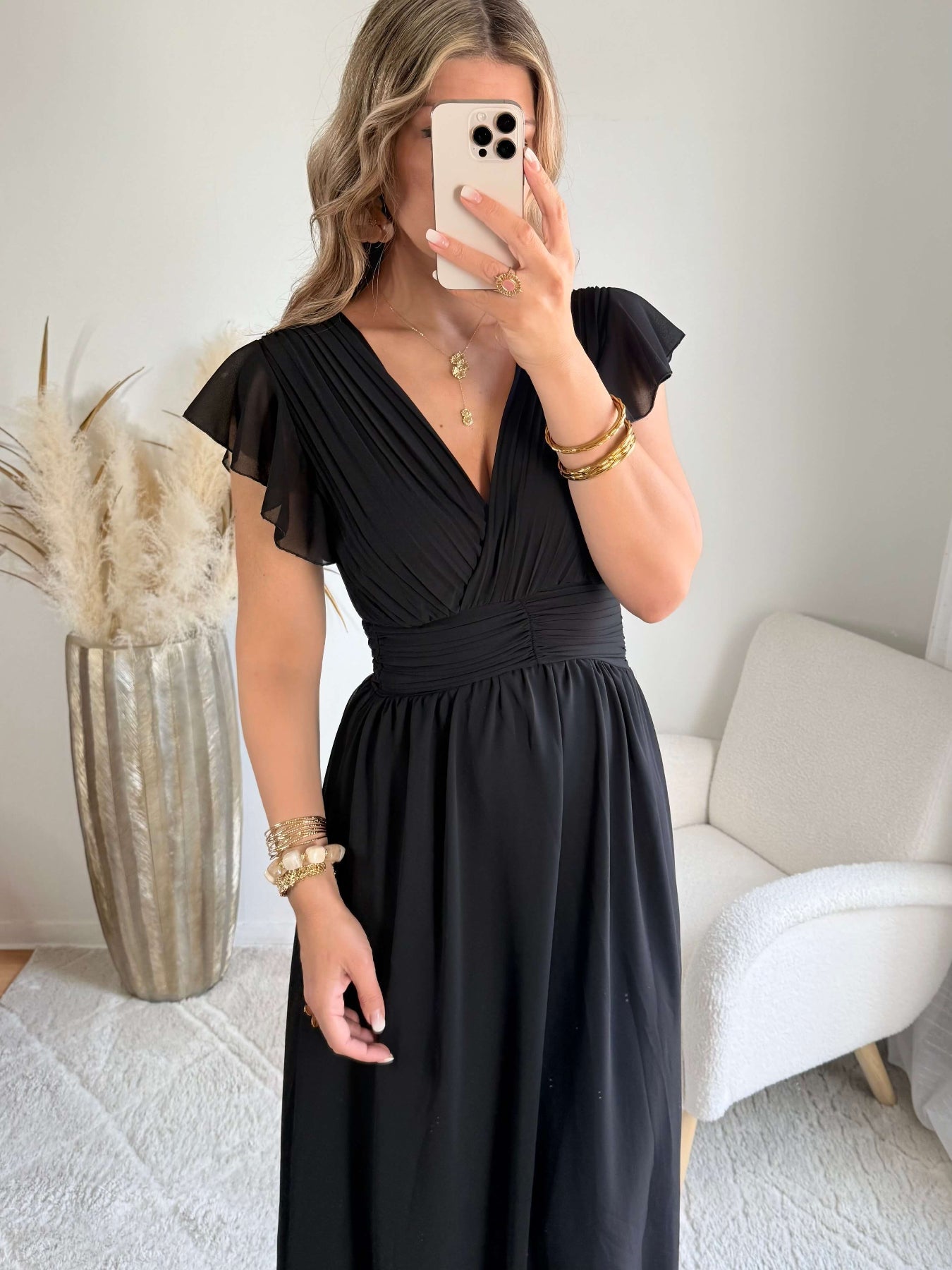 Robe longue noire - Zoé