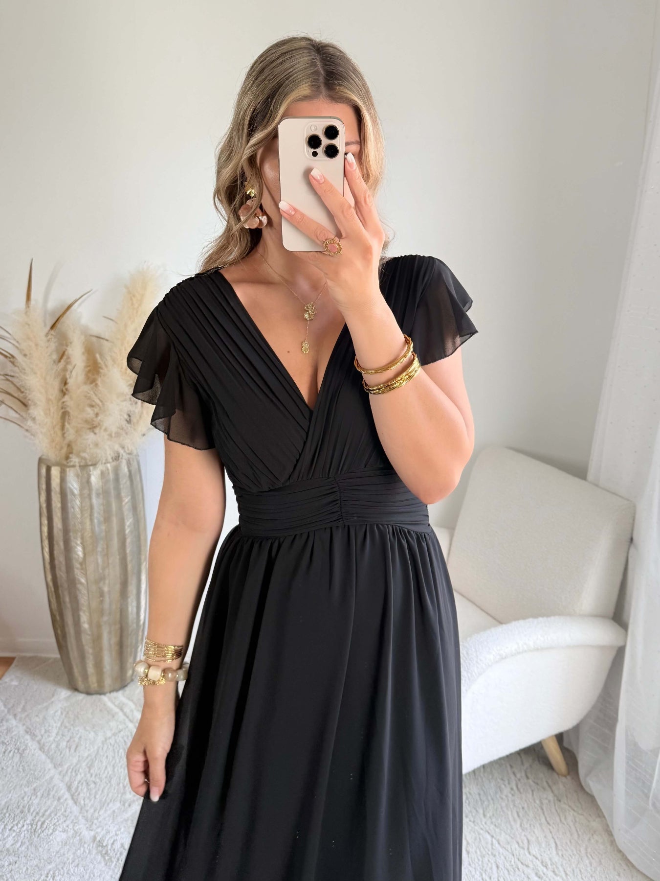 Robe longue noire - Zoé