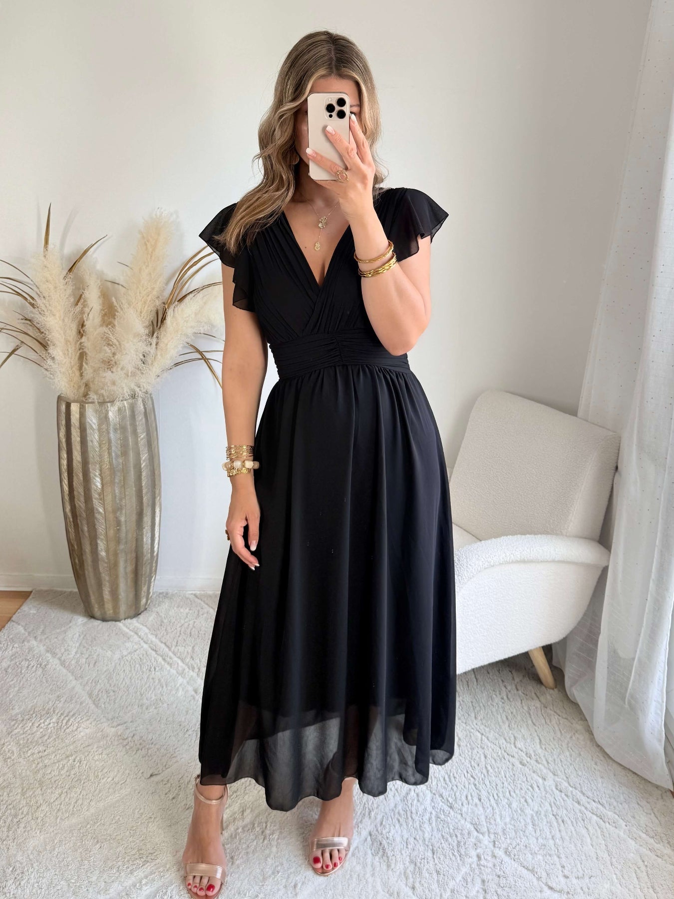 Robe longue noire - Zoé