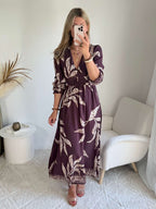 Robe longue prune - Lyra