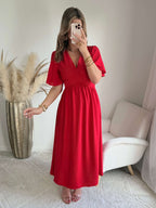 Robe longue rouge - Sandra