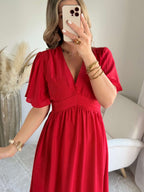 Robe longue rouge - Sandra