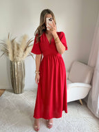 Robe longue rouge - Sandra