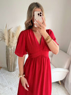 Robe longue rouge - Sandra