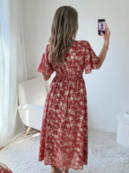 Robe terracotta dorée - Inès