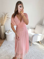 Robe en tulle rose - Léna 