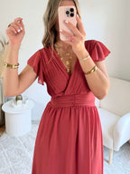 Robe longue rose foncé - Zoé