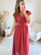 Robe longue rose foncé - Zoé