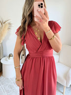 Robe longue rose foncé - Zoé