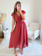 Robe longue rose foncé - Zoé