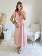 Robe longue rose pâle - Zoé