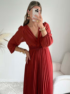 Robe longue terracotta - Angèle