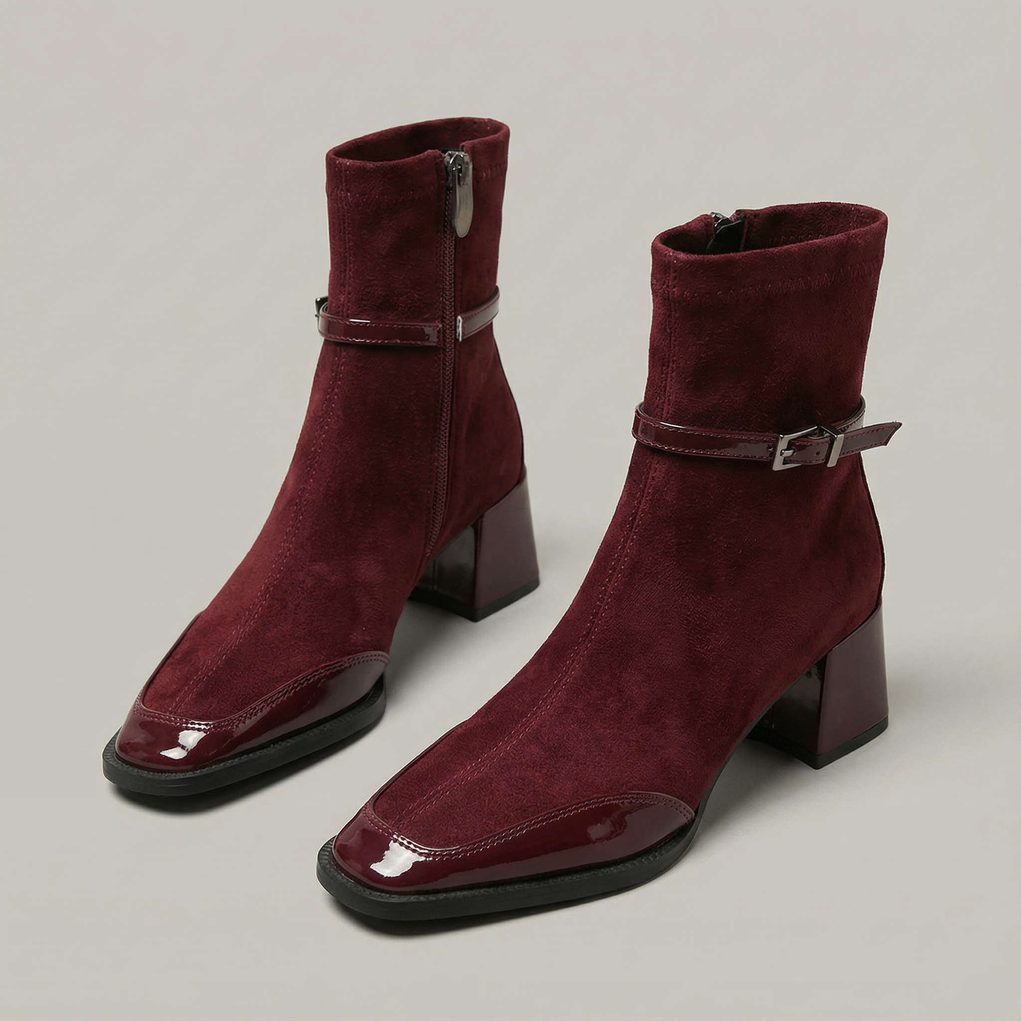 Romany | Bottines Élégantes en Éco-Suédine à Talon Moyen