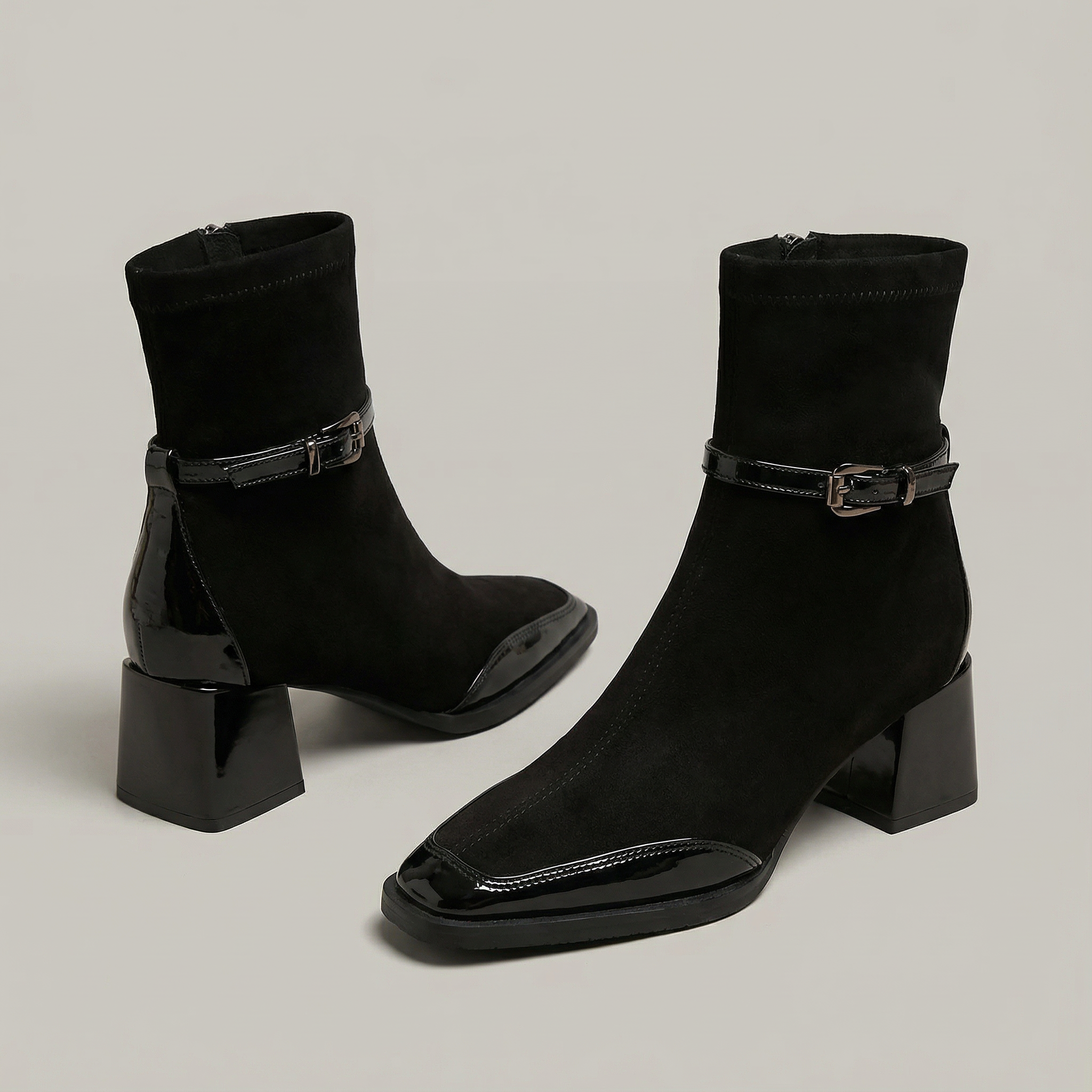 Romany | Bottines Élégantes en Éco-Suédine à Talon Moyen