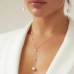 Vintage Necklace with Hanging Pearls