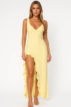 Élise | Robe Maxi de Mariage Décolleté Ruché Tendance Éclatant