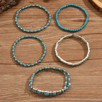 Maëlys™ — Bracelet multi-rangs turquoise raffiné