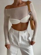 Kendall | Haut en Maille Transparent Tendance Effortless