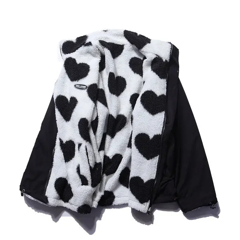 Katharina™ | Veste Réversible à Cœur – Élégance et Douceur Polyvalente