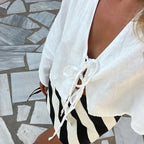 Claire | Top en Lin à Nouer Effortless