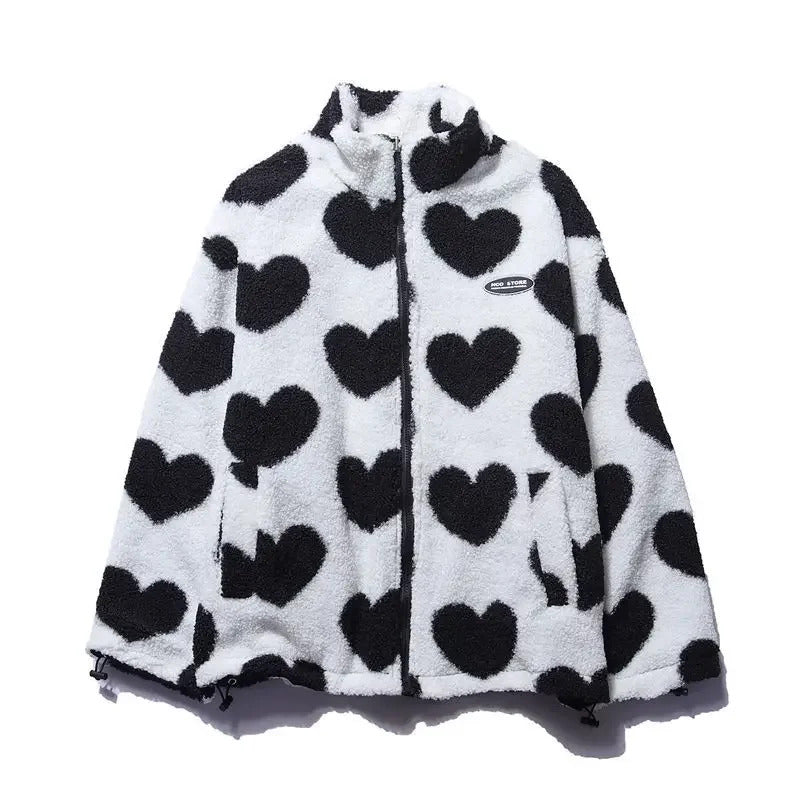 Katharina™ | Veste Réversible à Cœur – Élégance et Douceur Polyvalente