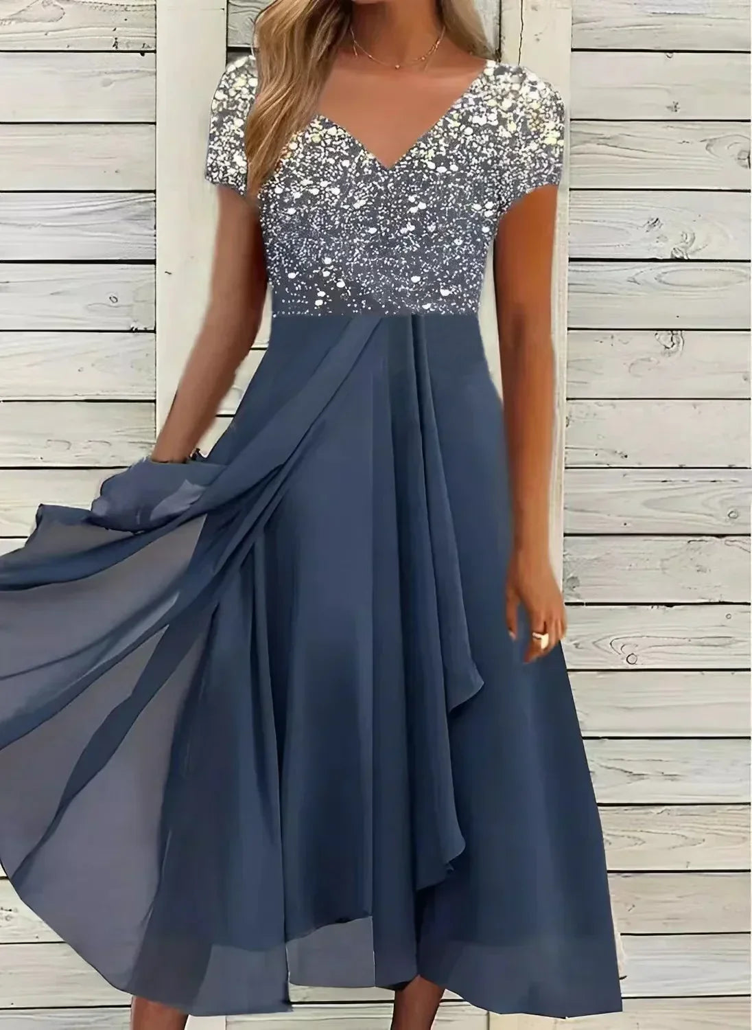 Camille - Robe Longue Florale Élégante Femme
