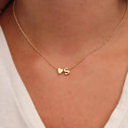 Necklace with Initial Golden Heart
