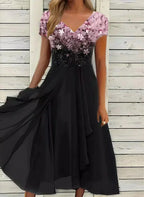 Camille - Robe Longue Florale Élégante Femme
