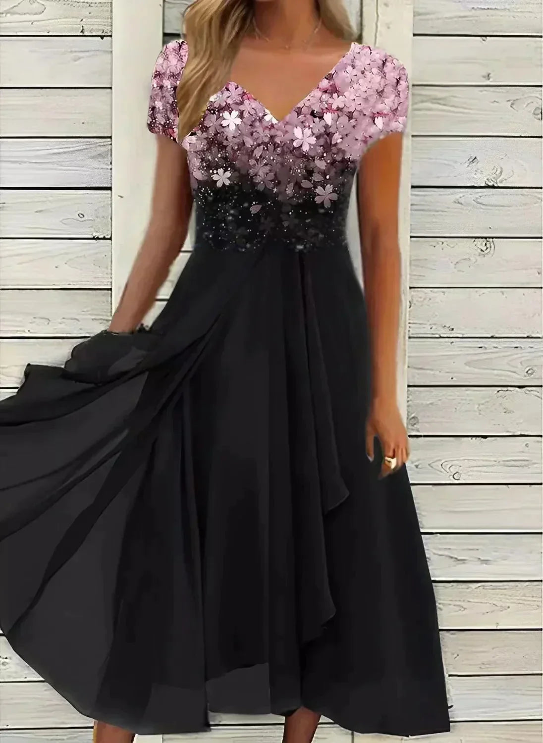 Camille - Robe Longue Florale Élégante Femme