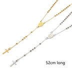 Stainless Steel Rosary Necklace