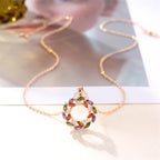 Sparkling Rainbow Charm Necklace