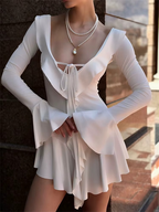 Claire | Robe Mini d'Été Volante Tendance Élégante