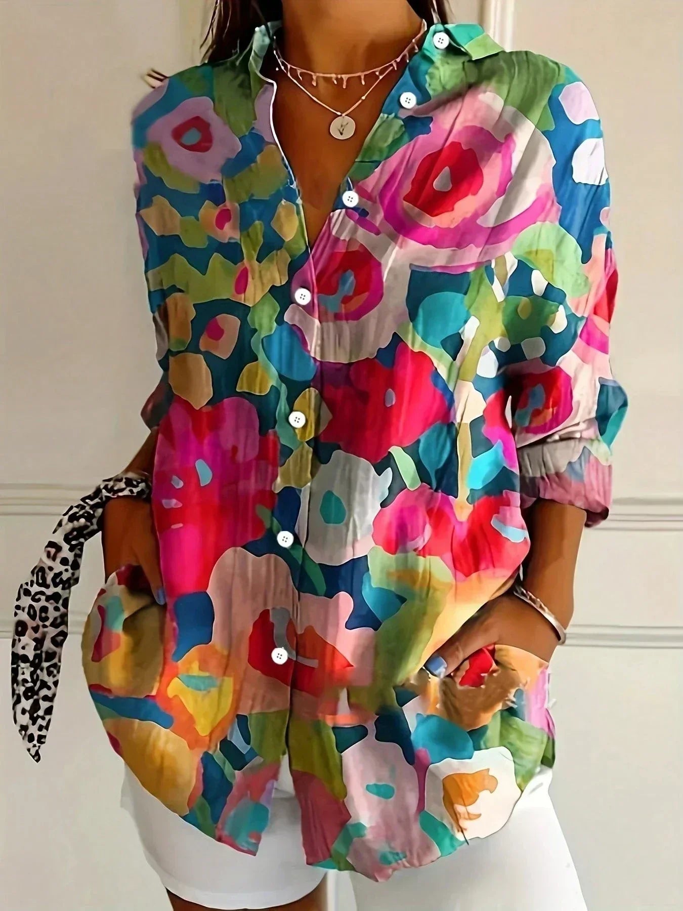 BLOUSE IMPRIMÉE POUR FEMMES
