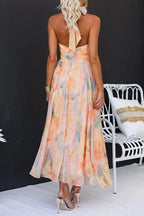 Camille | Robe Maxi Aquarelle Tendance Été Élégante