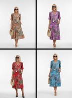 Florentine™ — Robe midi florale fluide élégante