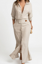 Aurélia™ — Robe longue fluide élégance naturelle