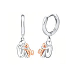 Lily™ – Boucles d’oreilles icône du chat (fermeture ronde)