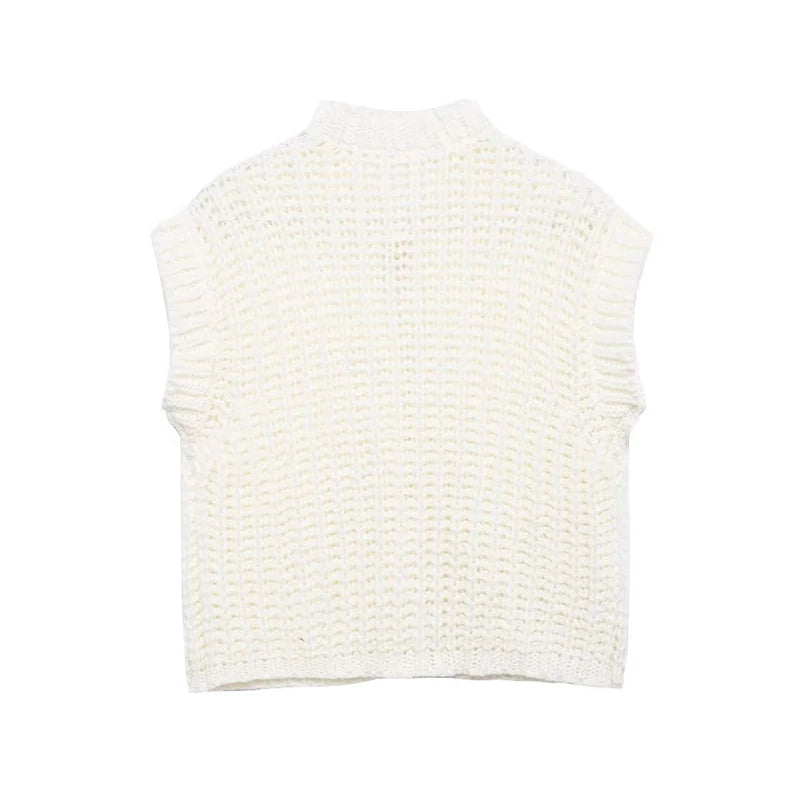 Gilet Maille Épaisse Boutonné