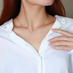 Radiant Side Cross Necklace