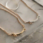 Shaneta  - Dachshund necklace in silver and gold