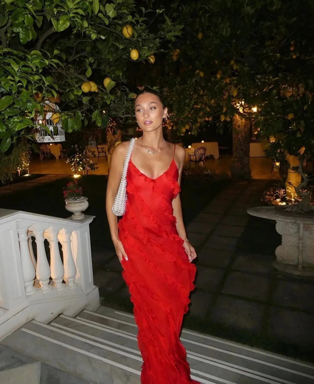 Claire | Robe de Soirée Maxi Romantique Tendance Élegante