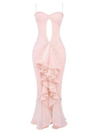 Chloé | Robe Maxi Froncée Détail Asymétrique Tendance Éclatante