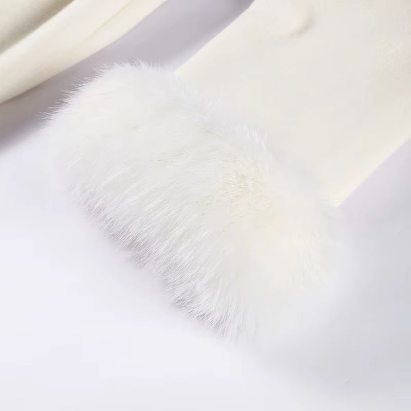 Manteau Long White Fur Chic™