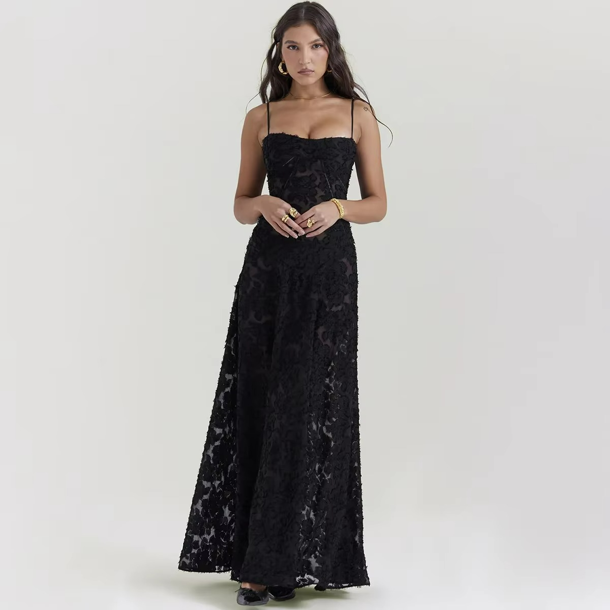 Annabelle | Robe Maxi en Dentelle Tendance Élégant