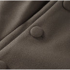 Manteau Long Femme Élégant à Col Montant