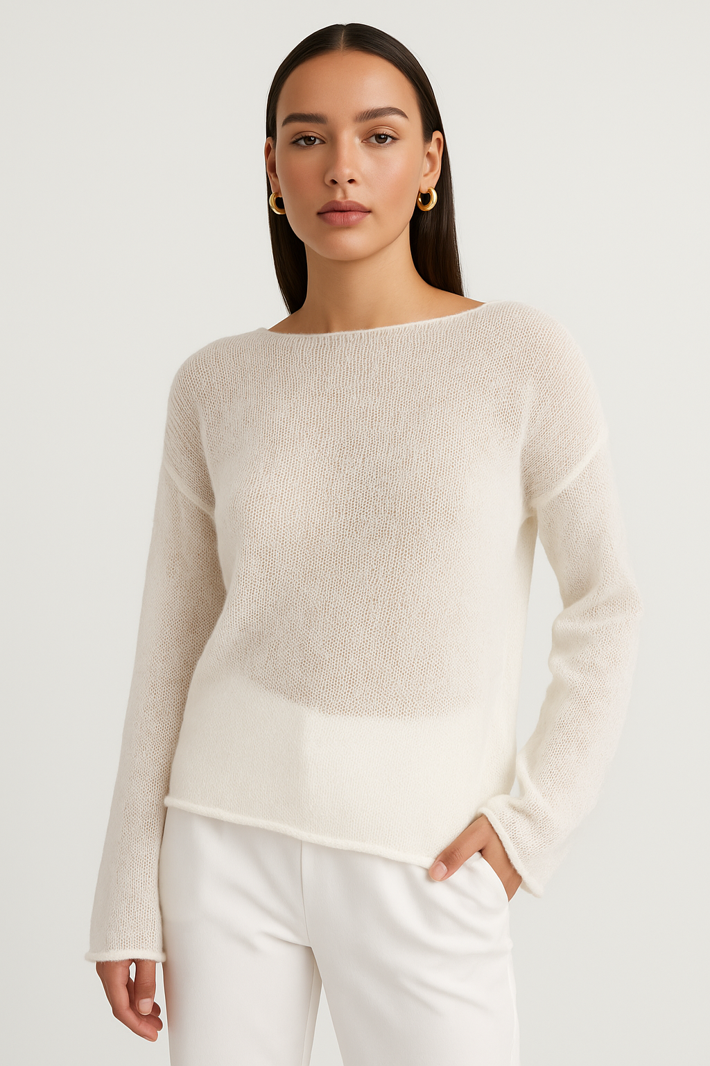Camille | Pull en Maille Texturée Tendance Élégant