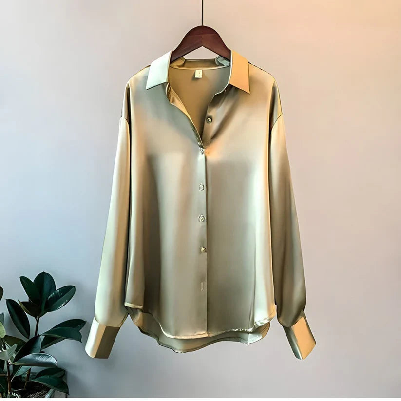 Camille | Chemisier en Soie Tendance Printanier Chic