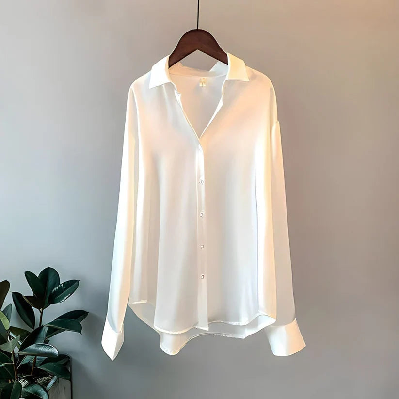 Camille | Chemisier en Soie Tendance Printanier Chic