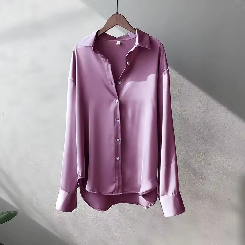 Camille | Chemisier en Soie Tendance Printanier Chic