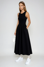 Emma | Robe Maxi Sans Manches Tendance Printanier
